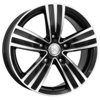 K&K да Винчи 7x16 5*112 ET49 DIA57.1 Алмаз черный Литой