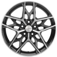 Khomen KHW 1709 7x17 5*108 ET50 DIA63.3 Black-FP Литой